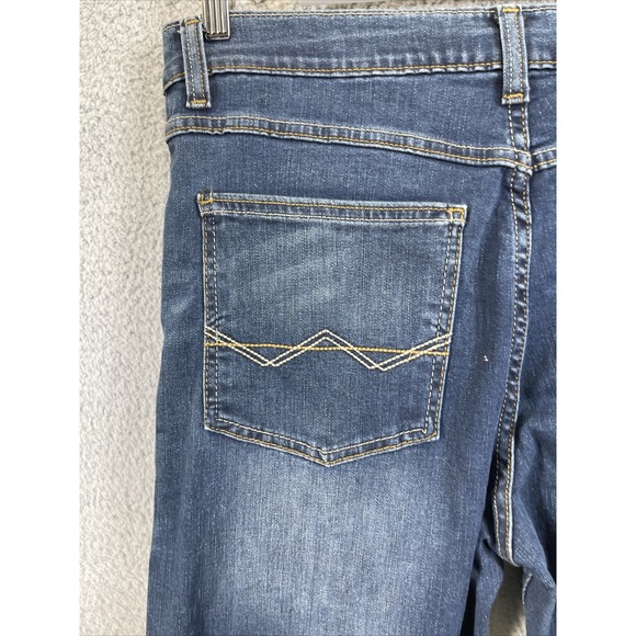 Wrangler Jeans Mens Size 30 x 32 New Ocean Blue 4 Way Flex Comfort,Slim Straight - Picture 12 of 14